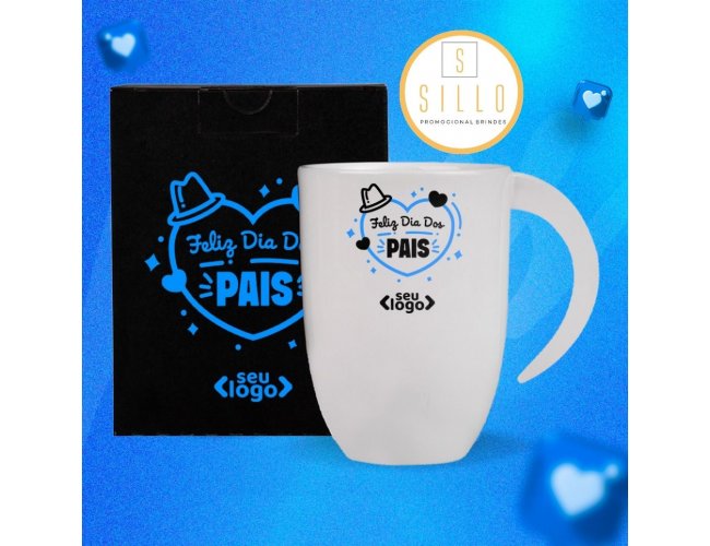Caneca Em Cermica Branca - 350Ml - Dia dos Pais