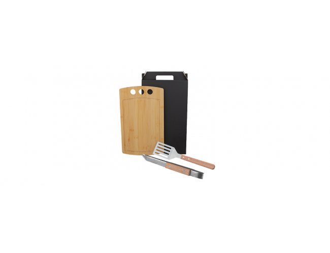 Conj. Para Churrasco/Hambrguer Com Pegador E Esptula - 3 Ps