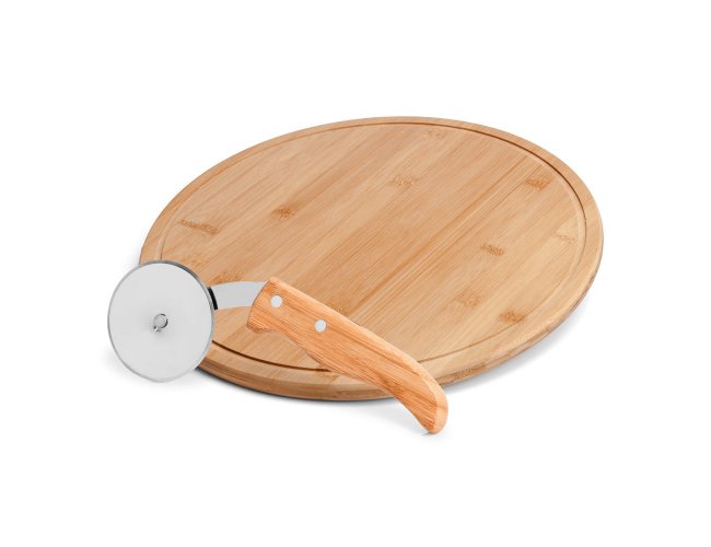 Conj. Para Pizza Em Bambu Napoli 30 Cm - 2 Ps