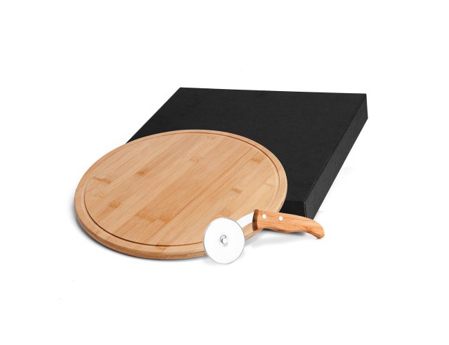 Conj. Para Pizza Em Bambu Napoli 35Cm - 2 Ps.