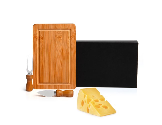 Conjunto Para Queijo Em Bambu/Inox - 3 Ps