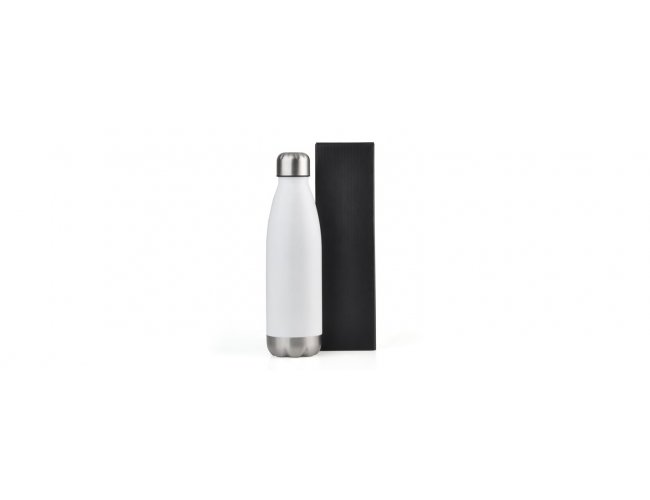Garrafa Com Tampa Em Ao Inox - Branca - 750Ml