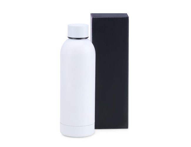 Garrafa Em Inox Parede Dupla - Branca - 500 Ml