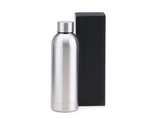Garrafa Em Inox Parede Dupla - Prata - 500 Ml