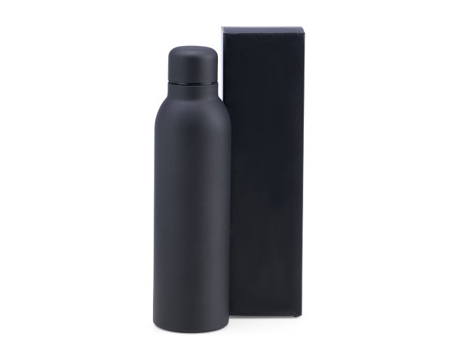 Garrafa Em Inox Parede Dupla - Preto - 470 Ml