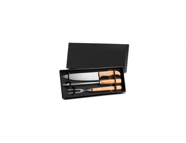 Kit Com Faca 8", Chaira E Garfo - 3 Ps