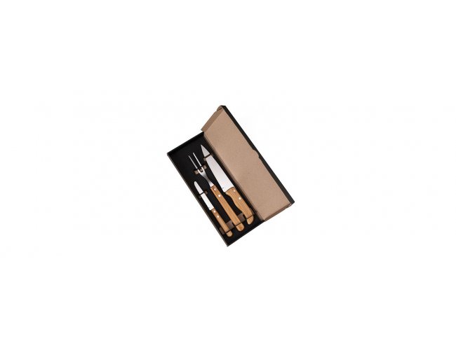 Kit De Facas Com Tamanho 7", 4" E Garfo - 3 Ps
