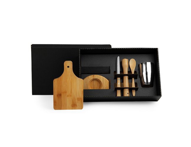 Kit Para Caipirinha Em Bambu / Madeira - 0,35 L - 6 Ps