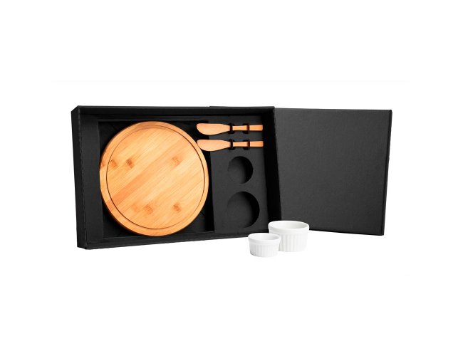 Kit Para Petisco Com Tbua Redonda - 5 Ps