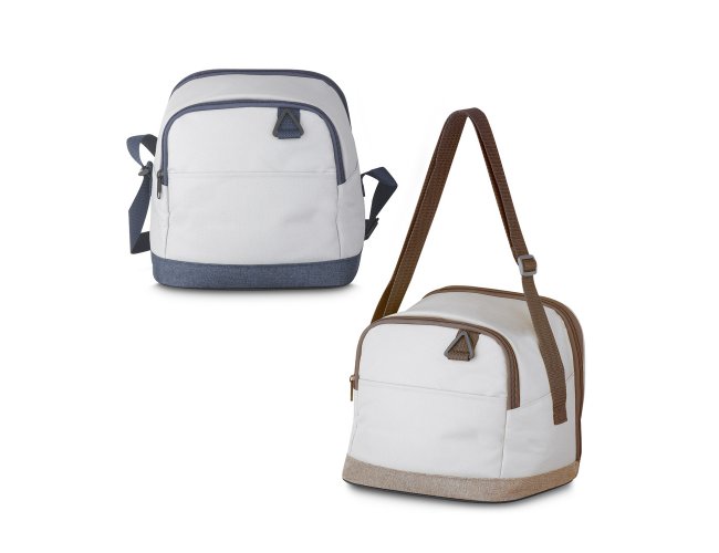Bolsa trmica com bolso frontal, argola para chave