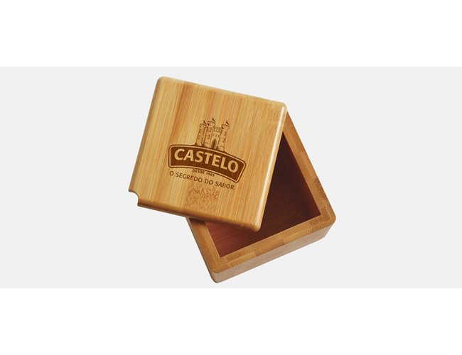 Saleiro Em Bambu Com Tampa Giratria