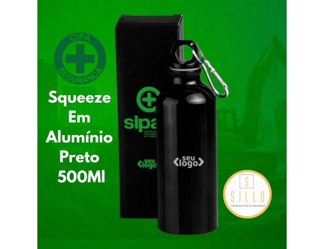 Squeeze Em Alumnio Preto - 500Ml