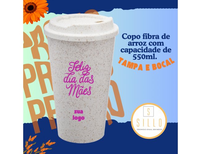 Copo Fibra de Arroz 550ml